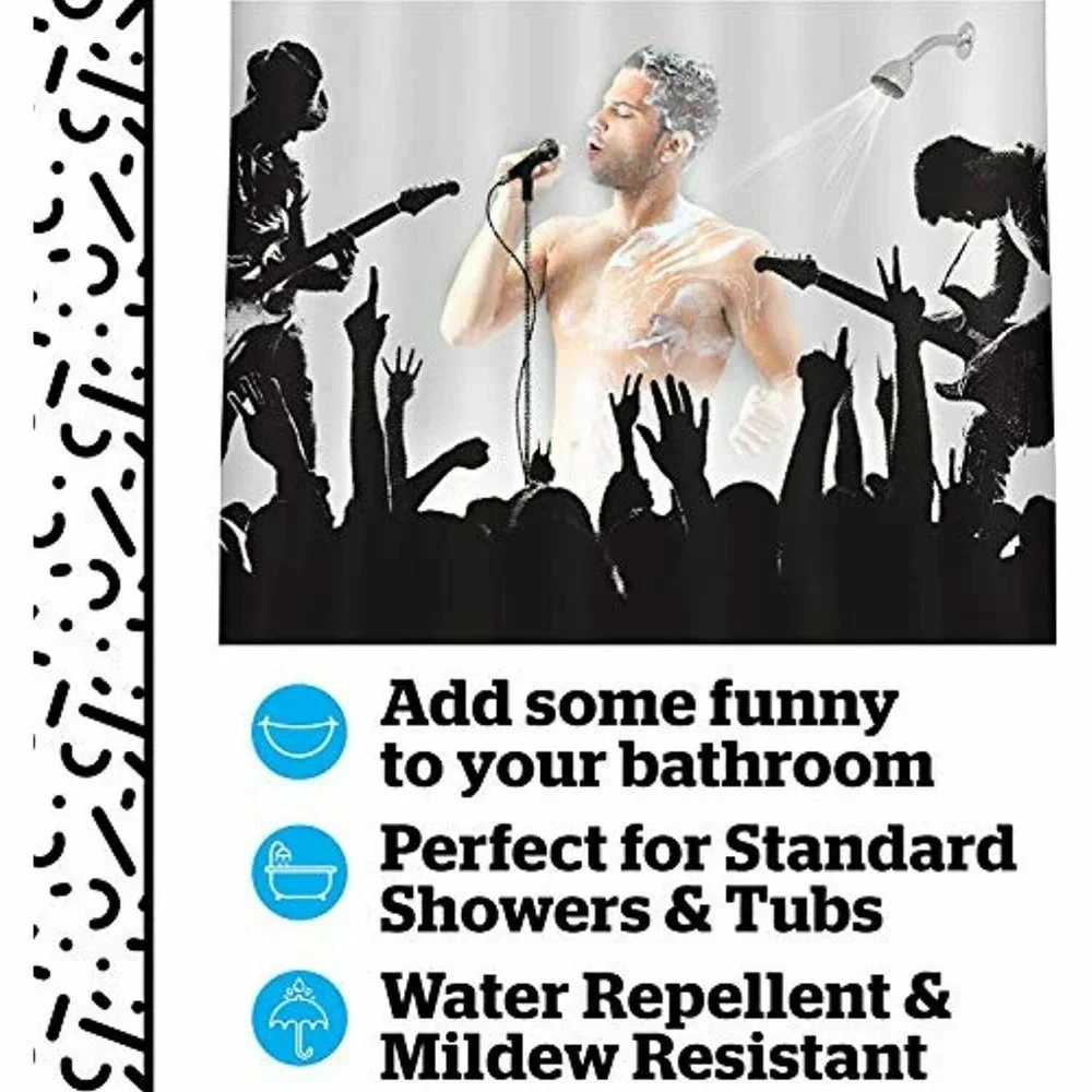 BigMouth Inc Shower Curtain (Rockstar) Bathroom Sh